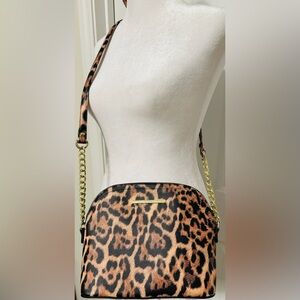 Steve Madden Brown and Gold Crossbody Bag